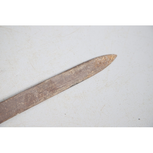115 - A CAVALRY TROOPER'S SWORD WITH THREE BAR HILT. With an 88.5 cm curved, pointed blade with a partial ... 