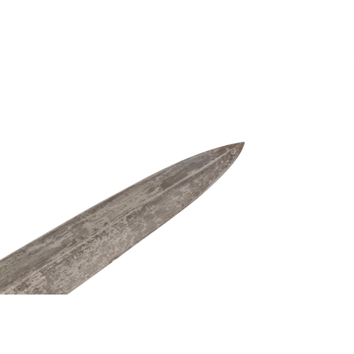 117 - A DATED 1831 PATTERN FRENCH ARTILLERY SHORT SWORD AND SCABBARD. With a 48.5 cm double edged pointed ... 