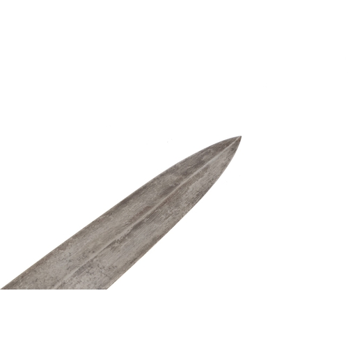 117 - A DATED 1831 PATTERN FRENCH ARTILLERY SHORT SWORD AND SCABBARD. With a 48.5 cm double edged pointed ... 