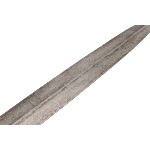 117 - A DATED 1831 PATTERN FRENCH ARTILLERY SHORT SWORD AND SCABBARD. With a 48.5 cm double edged pointed ... 