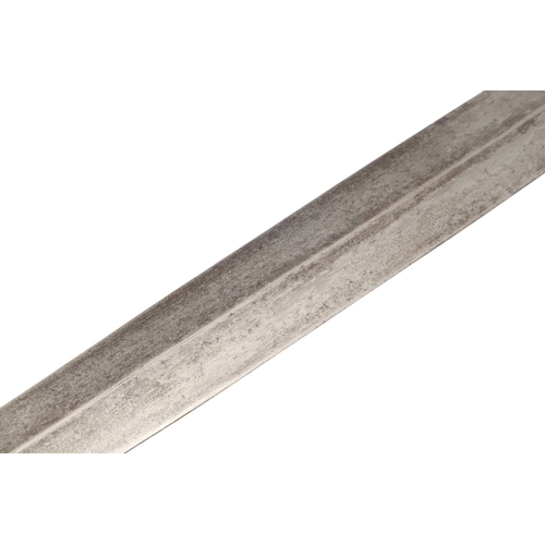 117 - A DATED 1831 PATTERN FRENCH ARTILLERY SHORT SWORD AND SCABBARD. With a 48.5 cm double edged pointed ... 