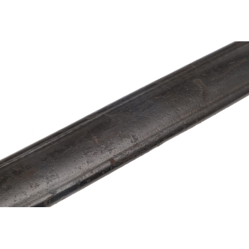 117 - A DATED 1831 PATTERN FRENCH ARTILLERY SHORT SWORD AND SCABBARD. With a 48.5 cm double edged pointed ... 
