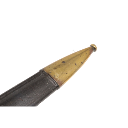 117 - A DATED 1831 PATTERN FRENCH ARTILLERY SHORT SWORD AND SCABBARD. With a 48.5 cm double edged pointed ... 