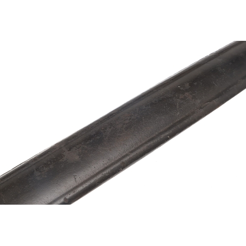 117 - A DATED 1831 PATTERN FRENCH ARTILLERY SHORT SWORD AND SCABBARD. With a 48.5 cm double edged pointed ... 