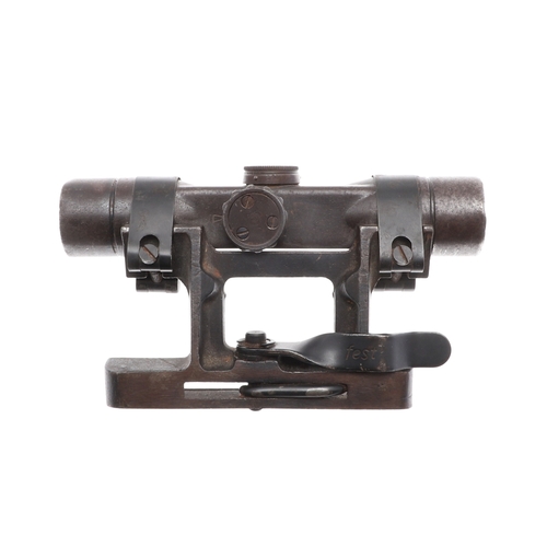 74 - A GERMAN ARMY/WAFFEN-SS ZFA SNIPER'S TELESCOPIC SIGHT. A telescopic sight for the G.43n rifle , mark... 