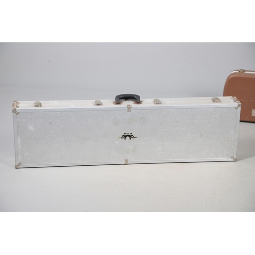 75 - TWO SIMILAR GUN CASES. Two similar hard-shell gun cases with foam lined interiors. 132 x 30 x 11 cm ... 