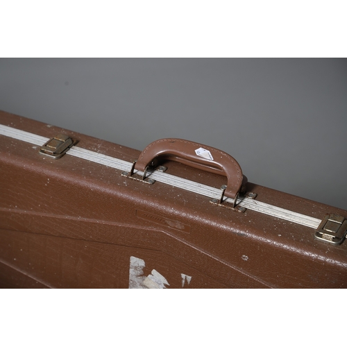 75 - TWO SIMILAR GUN CASES. Two similar hard-shell gun cases with foam lined interiors. 132 x 30 x 11 cm ... 