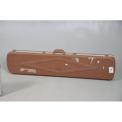 75 - TWO SIMILAR GUN CASES. Two similar hard-shell gun cases with foam lined interiors. 132 x 30 x 11 cm ... 