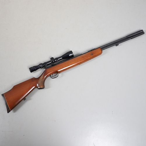 76 - A WEIHRAUCH HW 77 .22 AIR RIFLE. A .22 air rifle with a 39.5 cm barrel, variously stamped: Weihrauch... 