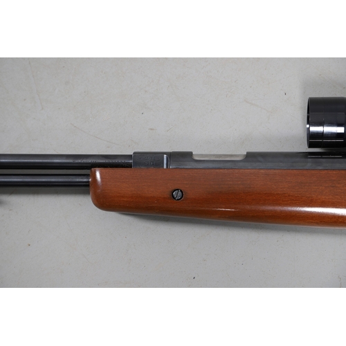 76 - A WEIHRAUCH HW 77 .22 AIR RIFLE. A .22 air rifle with a 39.5 cm barrel, variously stamped: Weihrauch... 
