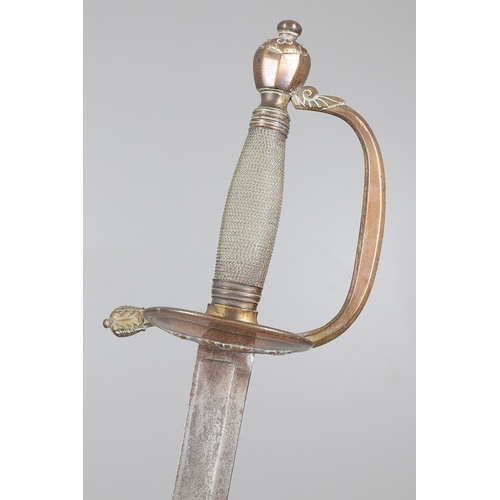 79 - A 1796 PATTERN INFANTRY OFFICER'S SWORD. With an 80.5 cm straight, pointed, fullered blade. Double s... 