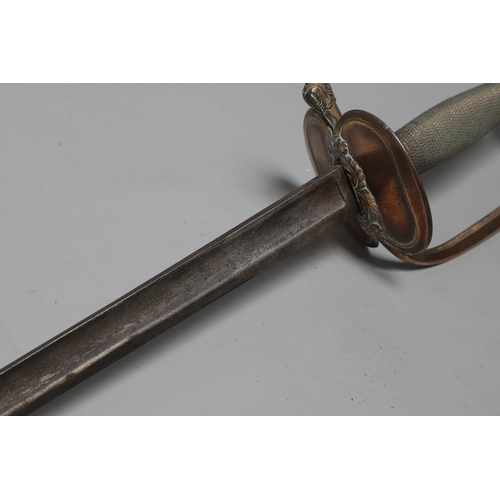 79 - A 1796 PATTERN INFANTRY OFFICER'S SWORD. With an 80.5 cm straight, pointed, fullered blade. Double s... 