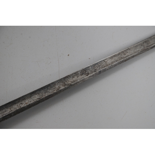 80 - A FINE 1796 PATTERN INFANTRY OFFICERS SWORD AND SCABBARD. With an 80 cm straight, fullered single ed... 
