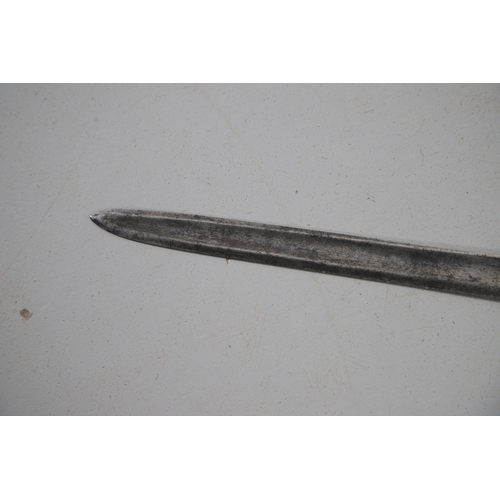 80 - A FINE 1796 PATTERN INFANTRY OFFICERS SWORD AND SCABBARD. With an 80 cm straight, fullered single ed... 