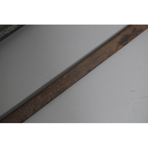 80 - A FINE 1796 PATTERN INFANTRY OFFICERS SWORD AND SCABBARD. With an 80 cm straight, fullered single ed... 