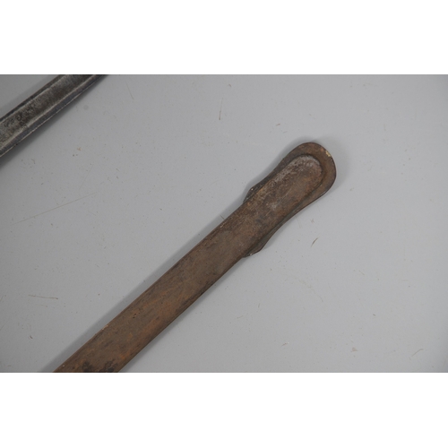 80 - A FINE 1796 PATTERN INFANTRY OFFICERS SWORD AND SCABBARD. With an 80 cm straight, fullered single ed... 