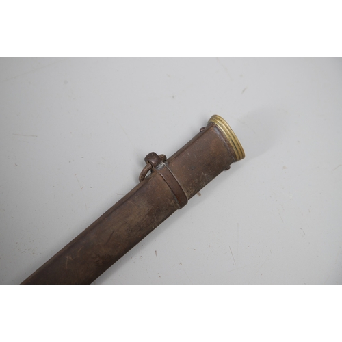 80 - A FINE 1796 PATTERN INFANTRY OFFICERS SWORD AND SCABBARD. With an 80 cm straight, fullered single ed... 