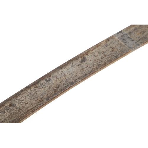 83 - A 1796 PATTERN LIGHT CAVALRY OFFICER'S SWORD. With a broad 82 cm curved, single edged, pointed blade... 