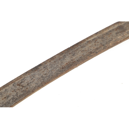 83 - A 1796 PATTERN LIGHT CAVALRY OFFICER'S SWORD. With a broad 82 cm curved, single edged, pointed blade... 