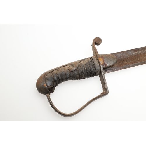 83 - A 1796 PATTERN LIGHT CAVALRY OFFICER'S SWORD. With a broad 82 cm curved, single edged, pointed blade... 