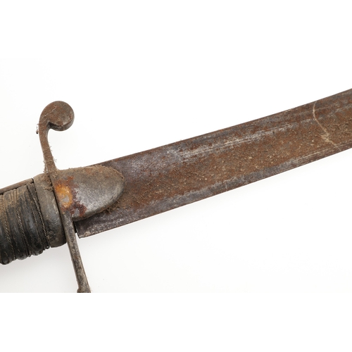 83 - A 1796 PATTERN LIGHT CAVALRY OFFICER'S SWORD. With a broad 82 cm curved, single edged, pointed blade... 