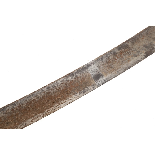 83 - A 1796 PATTERN LIGHT CAVALRY OFFICER'S SWORD. With a broad 82 cm curved, single edged, pointed blade... 
