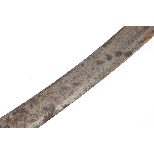 83 - A 1796 PATTERN LIGHT CAVALRY OFFICER'S SWORD. With a broad 82 cm curved, single edged, pointed blade... 