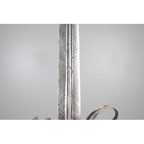84 - AN 18TH CENTURY SCOTTISH BASKET HILTED SWORD BY ANDREA FERRARA. With an 88 cm tapering broad blade w... 