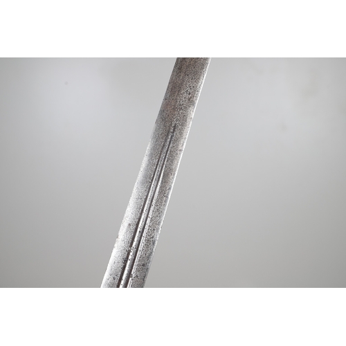 84 - AN 18TH CENTURY SCOTTISH BASKET HILTED SWORD BY ANDREA FERRARA. With an 88 cm tapering broad blade w... 
