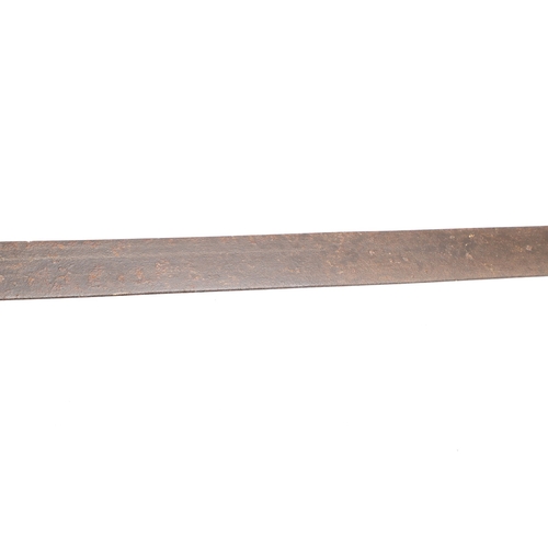 85 - AN 1804 PATTERN NAVAL BOARDING CUTLASS AND SCABBARD. With a broad 75.5 cm straight flat blade, with ... 