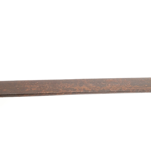 85 - AN 1804 PATTERN NAVAL BOARDING CUTLASS AND SCABBARD. With a broad 75.5 cm straight flat blade, with ... 
