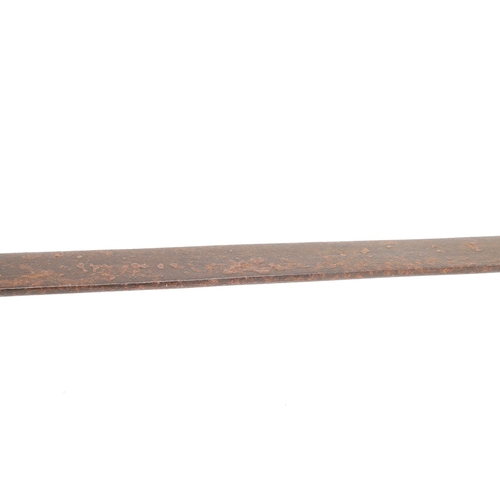 85 - AN 1804 PATTERN NAVAL BOARDING CUTLASS AND SCABBARD. With a broad 75.5 cm straight flat blade, with ... 