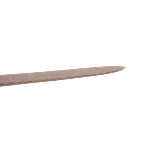 85 - AN 1804 PATTERN NAVAL BOARDING CUTLASS AND SCABBARD. With a broad 75.5 cm straight flat blade, with ... 