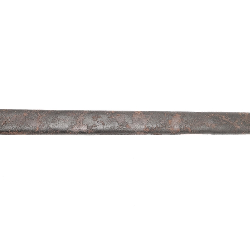 85 - AN 1804 PATTERN NAVAL BOARDING CUTLASS AND SCABBARD. With a broad 75.5 cm straight flat blade, with ... 