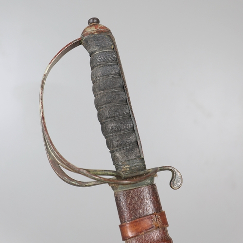87 - A GEORGE V ROYAL ARTILLERY 1821 PATTERN SWORD AND SCABBARD BY G. B. WINTER AND SON. With an 89 cm po... 