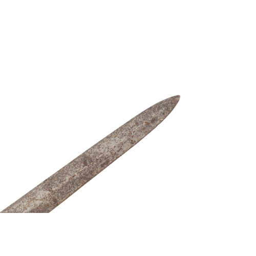 89 - AN 1821 PATTERN ROYAL ARTILLERY OFFICER'S SWORD. With a well decorated 85 cm pointed, single edged a... 