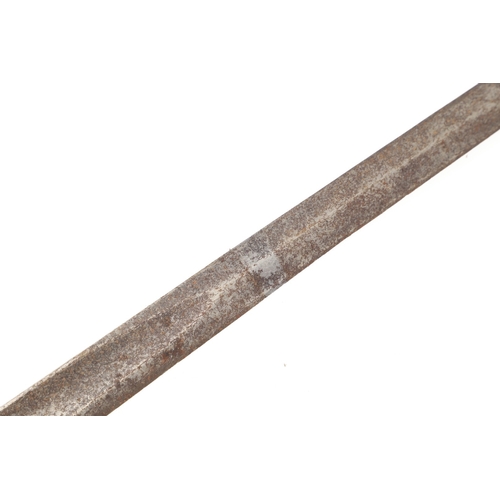 89 - AN 1821 PATTERN ROYAL ARTILLERY OFFICER'S SWORD. With a well decorated 85 cm pointed, single edged a... 