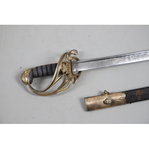 90 - A FINE GEORGE IV 1822 PATTERN SANDHURST PRESENTATION SWORD BY PROSSER, DATED 1822. A presentation sw... 