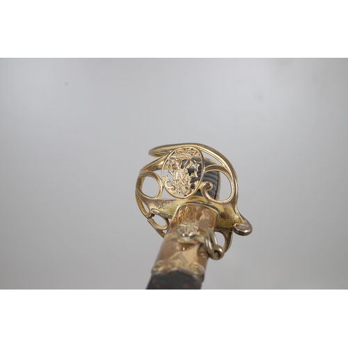 90 - A FINE GEORGE IV 1822 PATTERN SANDHURST PRESENTATION SWORD BY PROSSER, DATED 1822. A presentation sw... 