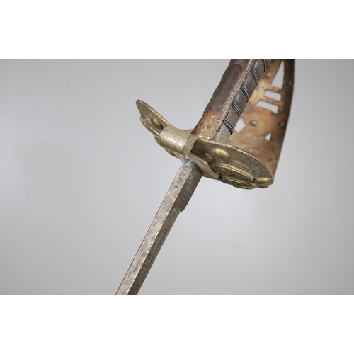94 - AN 1834 PATTERN VICTORIAN FIRST LIFE GUARDS OFFICER'S SWORD. With a 94 cm straight blade with shallo... 