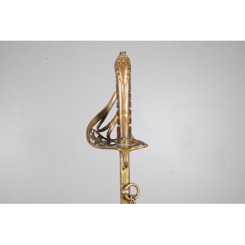 95 - A VICTORIAN 1845 PATTERN INFANTRY OFFICER'S SWORD AND SCABBARD. With an 81 cm spear pointed blade wi... 