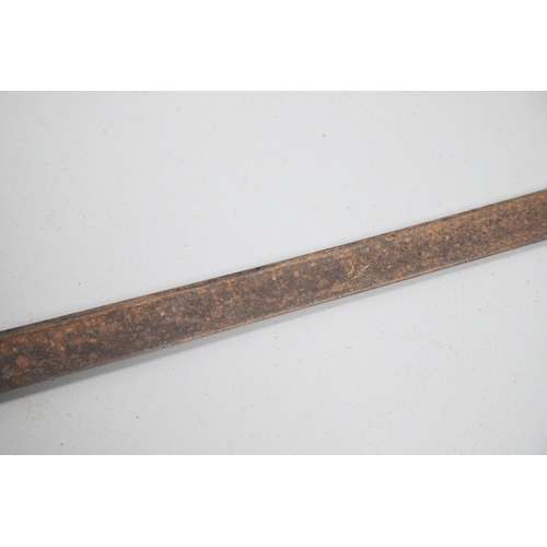 96 - A VICTORIAN 1854 PATTERN SWORD AND SCABBARD. An 1854 pattern sword with an 82 cm tapering, pointed p... 