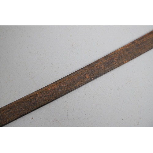 96 - A VICTORIAN 1854 PATTERN SWORD AND SCABBARD. An 1854 pattern sword with an 82 cm tapering, pointed p... 