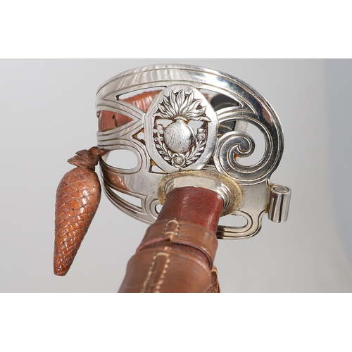 97 - AN 1854 PATTERN GRENADIER GUARDS OFFICER'S SWORD AND SCABBARD BY SMITH OF SAVILLE ROW. With an 82.5 ... 