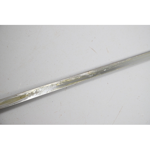 97 - AN 1854 PATTERN GRENADIER GUARDS OFFICER'S SWORD AND SCABBARD BY SMITH OF SAVILLE ROW. With an 82.5 ... 