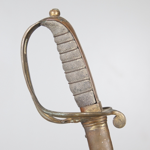 98 - A VICTORIAN 1854 PATTERN SWORD AND SCABBARD BY CATER AND CO. An 1854 pattern sword with an 83 cm sle... 