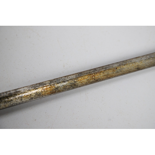 98 - A VICTORIAN 1854 PATTERN SWORD AND SCABBARD BY CATER AND CO. An 1854 pattern sword with an 83 cm sle... 