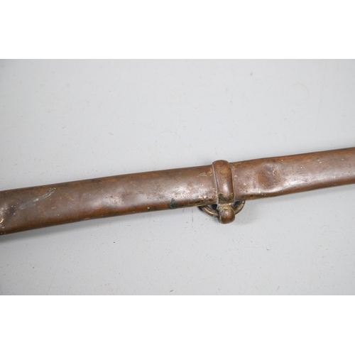 98 - A VICTORIAN 1854 PATTERN SWORD AND SCABBARD BY CATER AND CO. An 1854 pattern sword with an 83 cm sle... 