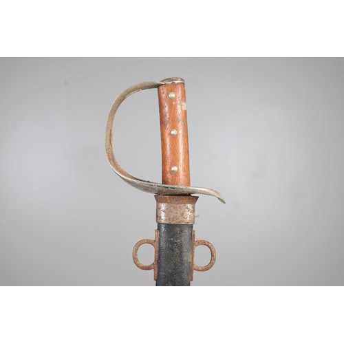 99 - AN 1890 PATTERN CAVALRY TROOPERS SWORD AND SCABBARD. With an 87 cm slightly curved and pointed blade... 