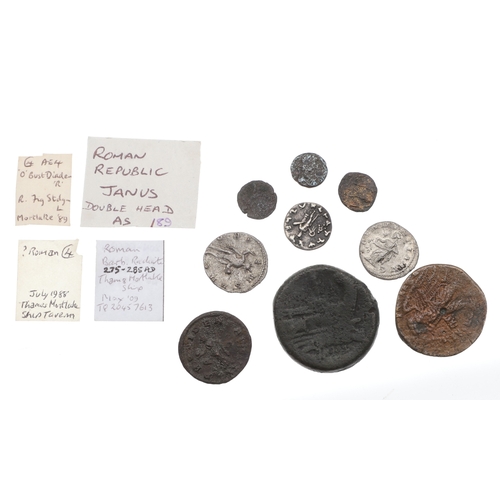 1002 - A SMALL COLLECTION OF ANCIENT COINS TO INCLUDE ROMAN REPUBLIC AND PTOLOMEIC ISSUES. A collection of ... 